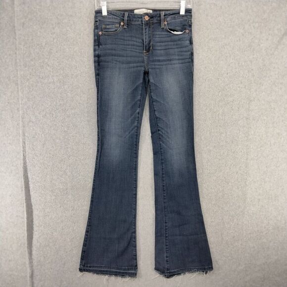 Abercrombie & Fitch Jeans Womens 4R 27 x 32 Skinny Flare Leg Medium Wash Y2K 90s - Picture 1 of 11